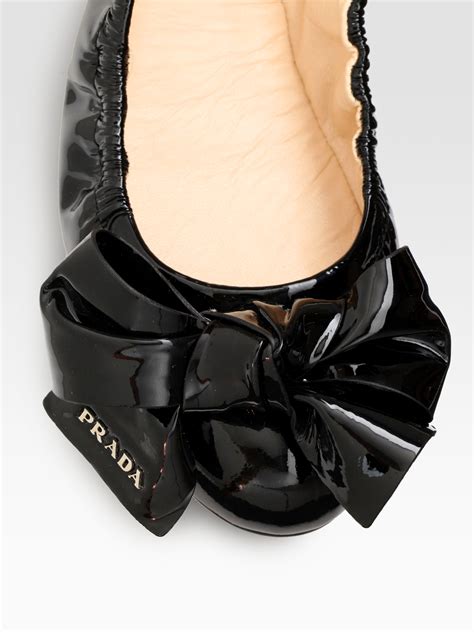 prada ballet heels|prada flat shoes with bow.